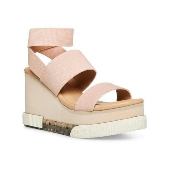 Cool Planet by Steve Madden - Miran  Stretch Slip On Wedge‎ Sandals NWT  size 11 - Picture 1 of 6